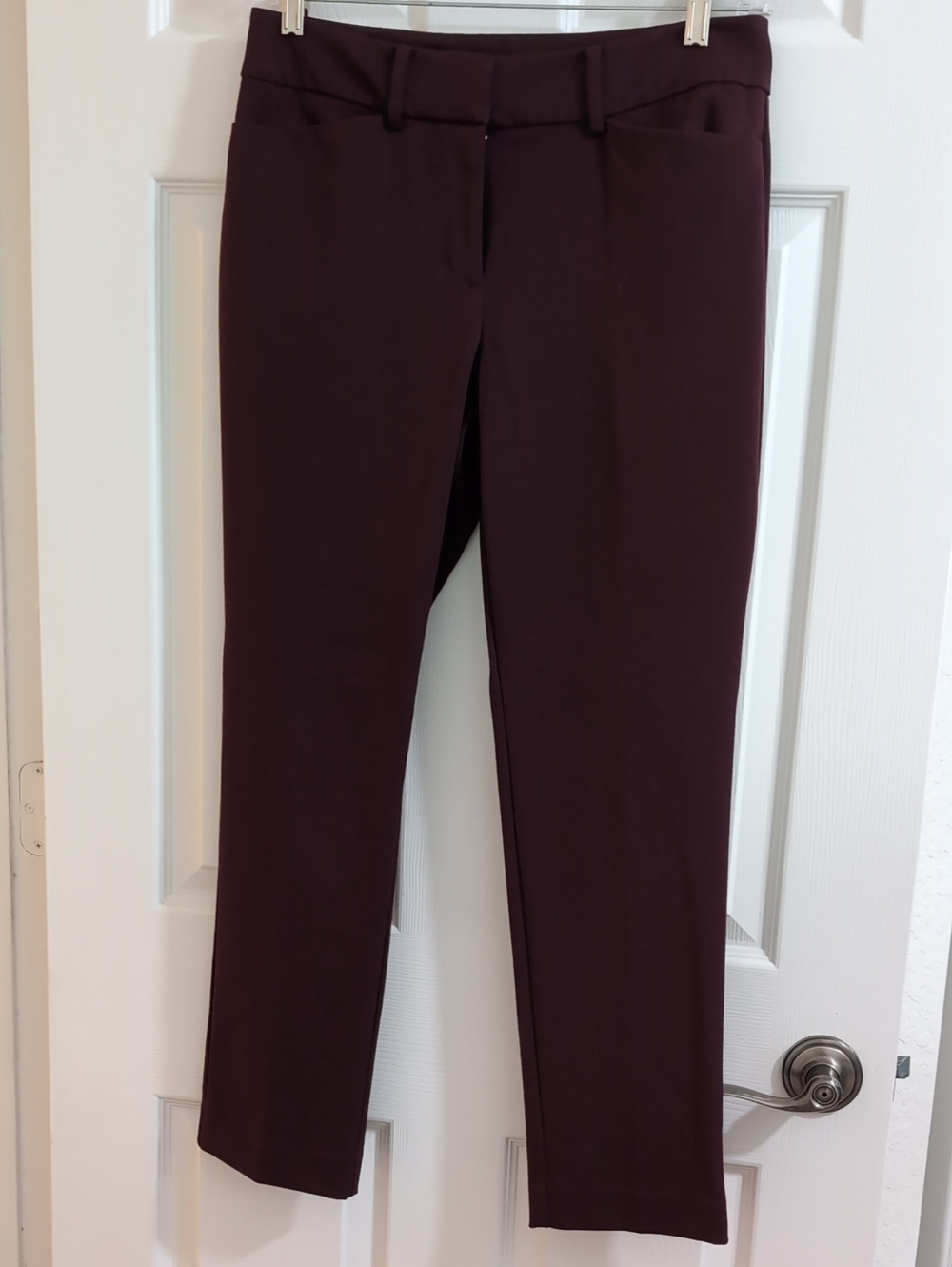 Ann Taylor Factory Classic Women's Straight-Leg Pants in Burgundy
